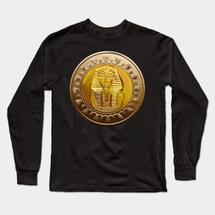 vector Egyptian coin featuring Pharaoh Long Sleeve T-Shirt